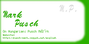 mark pusch business card